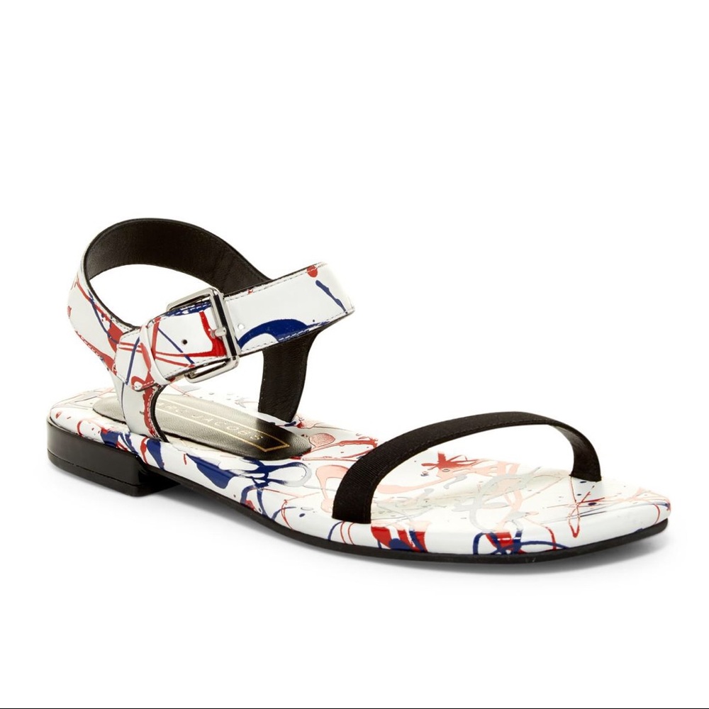 Marc Jacobs Elizabeth White Multi Colored Sandal